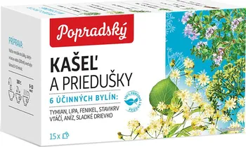 Léčivý čaj Balírny obchodu Poprad Popradský Kašel a průdušky 15x 1,5 g