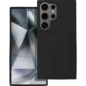 Pouzdro na mobilní telefon Silicone CARD case pouzdro / kryt s přihrádkou Samsung Galaxy S24 Ultra / černé