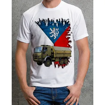 Pánské tričko tričko 810 vojenské auto České výroby