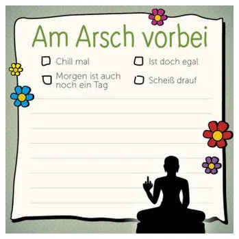 Am Arsch vorbei - Klebezettel - Reinwarth, Alexandra