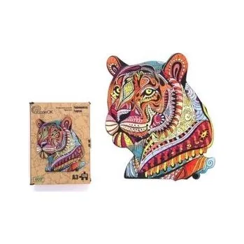Dřevěná hračka Puzzle drewniane eko 129 Tajemniczy tygrys A3
