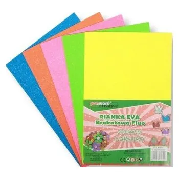 Set školních potřeb Pianka fluo brokatowa 20x30cm 5szt