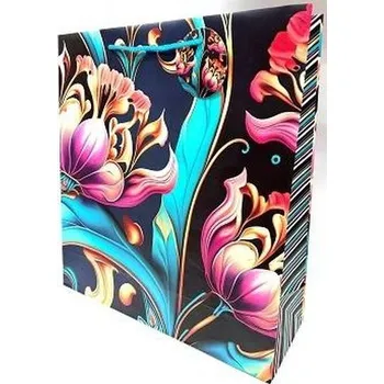 Set školních potřeb Torebka ozdobna matowa 35x37x12cm tulipany GB23157