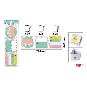 Set školních potřeb Karteczki samoprzylepne lisek