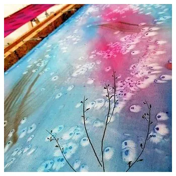 Šála Hedvábná šála pongé 5 130x35 cm