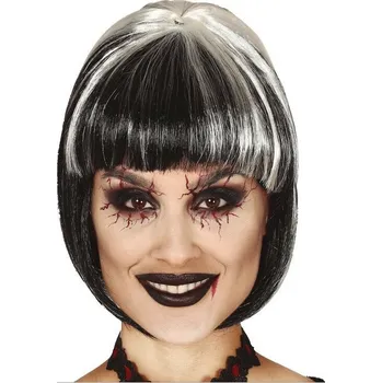 Karnevalová paruka Dámská paruka mikádo melír bílý