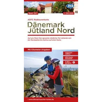ADFC-Radtourenkarte DK1 Dänemark/Jütland Nord 1:150.000, reiß- und wetterfest, E-Bike geeignet, GPS-Tracks Download, mit Bett+Bi - Allgemeiner Deutscher Fahrrad-Club e.V. (ADFC)