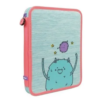 Set školních potřeb Piórnik Milan 1-poziomowy duży z wyposażeniem Mimo różowy