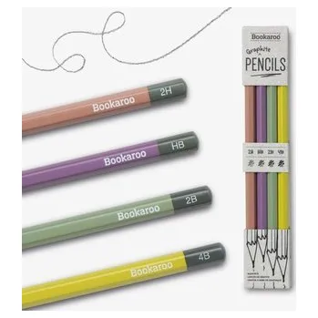 Set školních potřeb Bookaroo Ołówki - Pastelowe (4 sztuki)