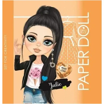 Panenka Kolorowanka 140x140 Lalka do wycinania Julie