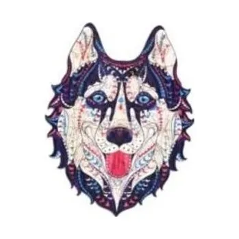 Dřevěná hračka Puzzle drewniane eko 73 Śnieżny husky A4