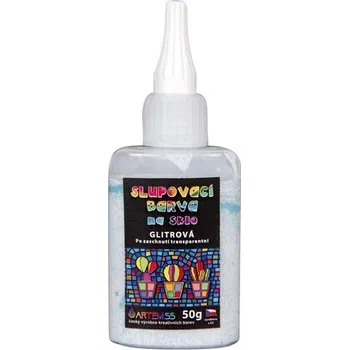 Speciální výtvarná barva ARTEMISS Slupovací barva glitrová transparentní 50g, tyrkysová