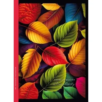 Set školních potřeb Notatnik ozdobny 143x200/64K kratka TW Liście