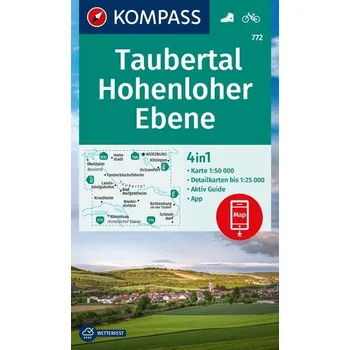 KOMPASS Wanderkarte 772 Taubertal, Hohenloher Ebene 1:50.000