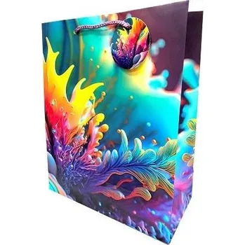 Set školních potřeb Torebka ozdobna matowa 18x23x10cm liście GB23129