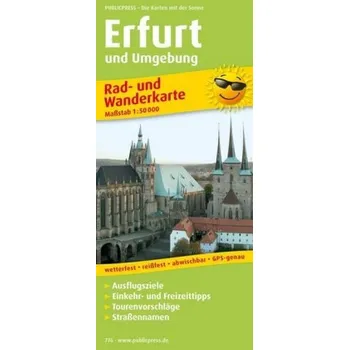 PublicPress Rad- und Wanderkarte Erfurt und Umgebung
