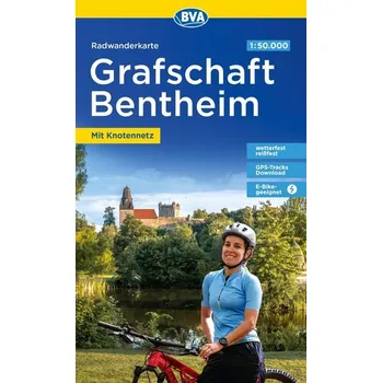 Radwanderkarte BVA Radwandern in der Grafschaft Bentheim 1:50.000, reiß- und wetterfest, E-Bike-geeignet, mit kostenlosem GPS-Do - BVA BikeMedia GmbH