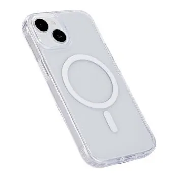 eSTUFF Berlin magnetic hybrid case, pro iPhone 15 Plus, čirý