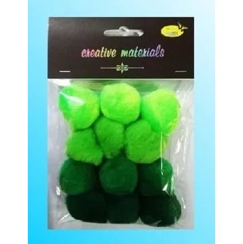 Set školních potřeb Pompony akrylowe zielone 40mm 12szt
