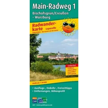 PublicPress Radwanderkarte Main-Radweg, 25 Teilktn.. Tl.1