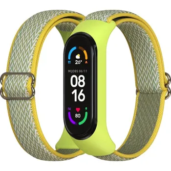 Příslušenství k chytrým hodinkám Xiaomi Nylon - Mi Band 5/6 náhradní náramek s přezkou (výprodej) Barva NZ pásku: Jablečně zelená MBSCZ-5NSP06