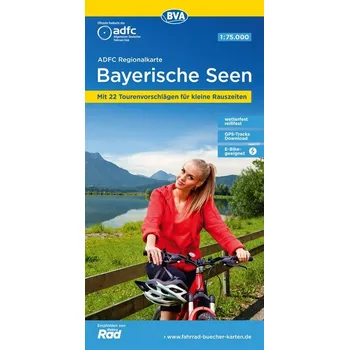 ADFC-Regionalkarte Bayerische Seen, 1:75.000, reiß- und wetterfest, mit kostenlosem GPS-Download der Touren via BVA-website oder - Allgemeiner Deutscher Fahrrad-Club e.V. (ADFC)