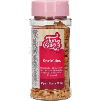 Výroba svíčky Cukrové sypání - hvězda 50 g, zlatá | FUNCAKES, F52650