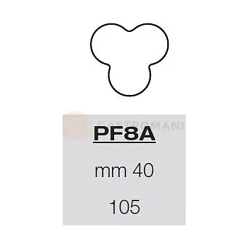 Výrobník cukrové vaty Šablona s formičkami na těsto - 105x květina 40 mm, 57,5x39 cm | PAVONI, PF8A