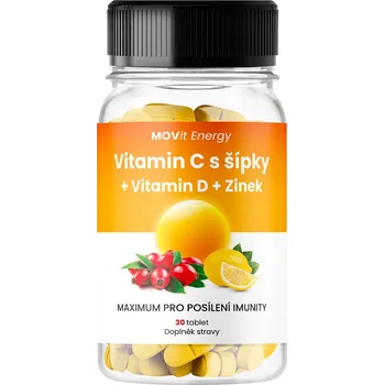 MOVit Energy Vitamin C s šípky + Vitamin D + Zinek Premium