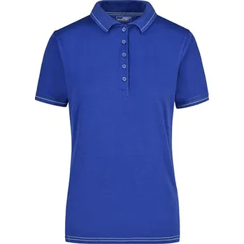 Dámské tričko James&Nicholson Dámská polokošile JN568 Royal-White L