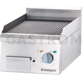 Kuchyňský gril Grilovací deska, elektrická 400x700x250 mm, žebrovaná, 4 kW | STALGAST, 9730200