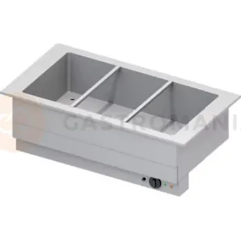 Výdejník vody Vana na vodní lázeň 3xGN 1/1, jednokomorová, vrchní deska z nerezové oceli, 1155x620x390 mm | STALGAST, ST 322