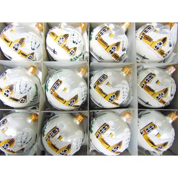 Vánoční ozdoba Vánoční koule 6cm 12ks bílý mat