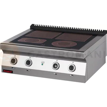 Sporák Elektrický sporák s 4 plotýnkami, keramický | KROMET, 700.KE-4C