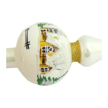 Vánoce Vánoční špička 26,5cm bílý porcelán lesk 394