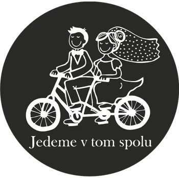 ON-DESIGN Potisk JEDEME V TOM SPOLU Barva: bílá, Velikost motivu: 8 cm