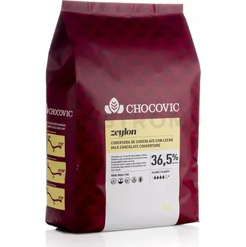 Čokoláda Mléčná čokoláda 36,5% Zeylon, 5 kg balení | CHOCOVIC, CHM-Q89CEYL-D38