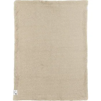 Dětská deka Meyco Deka do postýlky Waffle Teddy fleece - Sand