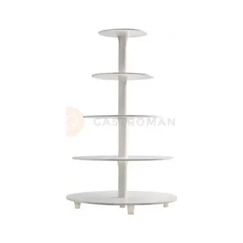 Stojan na sedlo Etažér, stojan na dorty 5-patrový, 44-40-32-25-20 cm, výška: 68 cm | ALCAS, 054/5