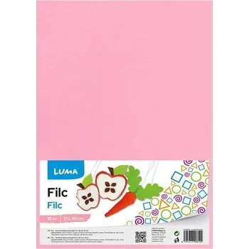 Filc A4 růžový světle