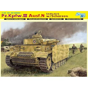 Plastikový model Model Kit tank 6474 - Pz.Kpfw.III Ausf.N w/SCHURZEN (SMART KIT) (1:35)