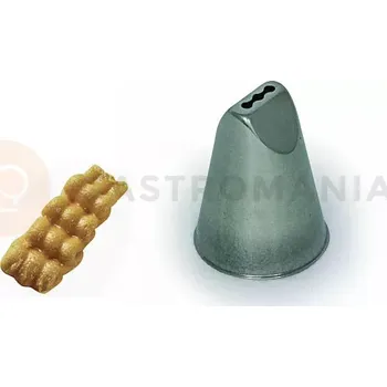 Výroba svíčky Cukrářská špička spojené tečky - 17x6 mm, 47 mm | SILIKOMART, Punte BX1906