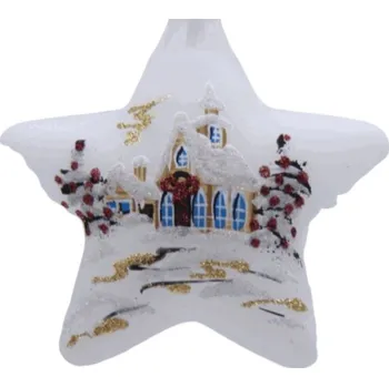 Vánoční ozdoba Vánoční ozdoba závěsná hvězda 14x14cm