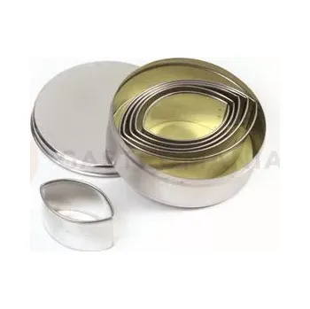 Výroba svíčky Sada nerezových vykrajovátek na těsto, lístek hladký - 6 ks, 50-95 mm | PAVONI, STP63