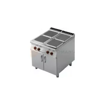 Barová židle Sporák elektrický, 4 plotýnky čtvercové a skříňka | RM GASTRO, PCQ 98 ET