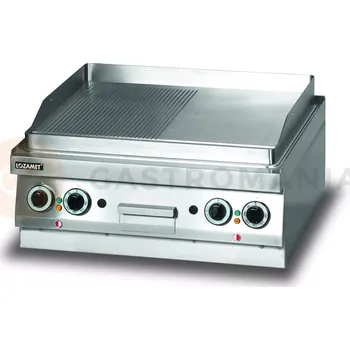 Kuchyňský gril Elektrická grilovací deska, vroubkovaná/hladká, 6,8 kW, 700x650x270 mm | LOZAMET, LEG625