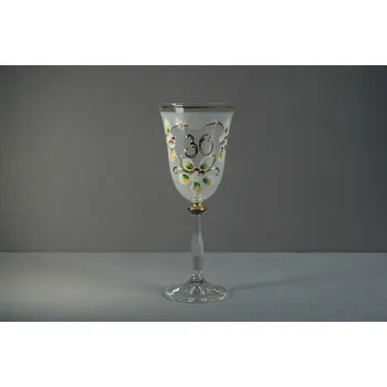 Sklenice Jubilejní sklenice na víno Angela 30 let (250ml bílá)