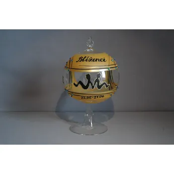 Svícen Koule na svíčku 12cm, se stojanem, znamení zvěrokruhu Blíženci