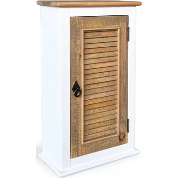 Koupelnový nábytek Nástěnná skříňka do koupelny částečně masiv recyklované dřevo Bounty