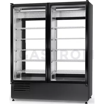 Lednice Chladící skříň dvoustranně prosklenná , posuvné dveře na staně obsluhy, dveře s blokádou na straně zákazníka, dolní agregát, 3 kl., nerezový korpus a opláštění, 1600x740x2000 mm | RAPA, SCh - 2SR 1600 ecoline